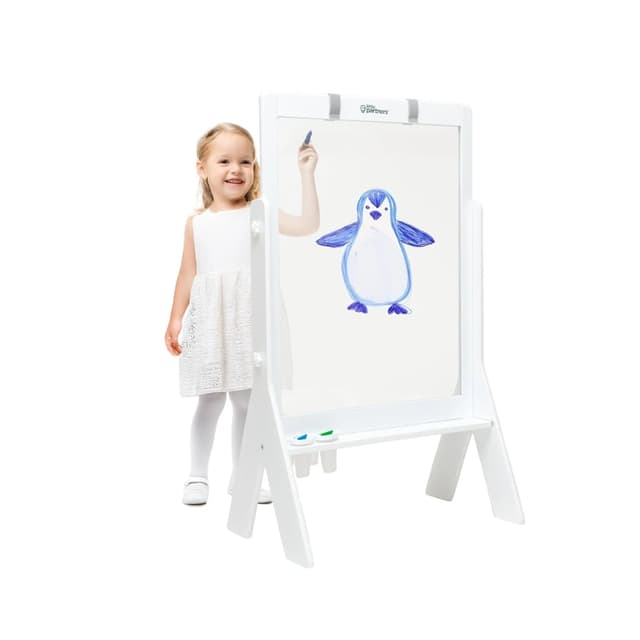 Little Partners Peek-A-Boo Clear Art Easel Soft White