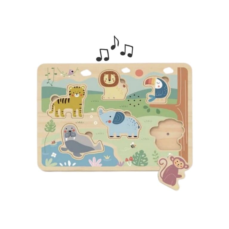 Tooky Toy Shape Puzzle With Sound Safari