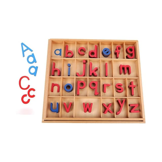 JE JOUE Wooden Small Moveable Alphabet With Box