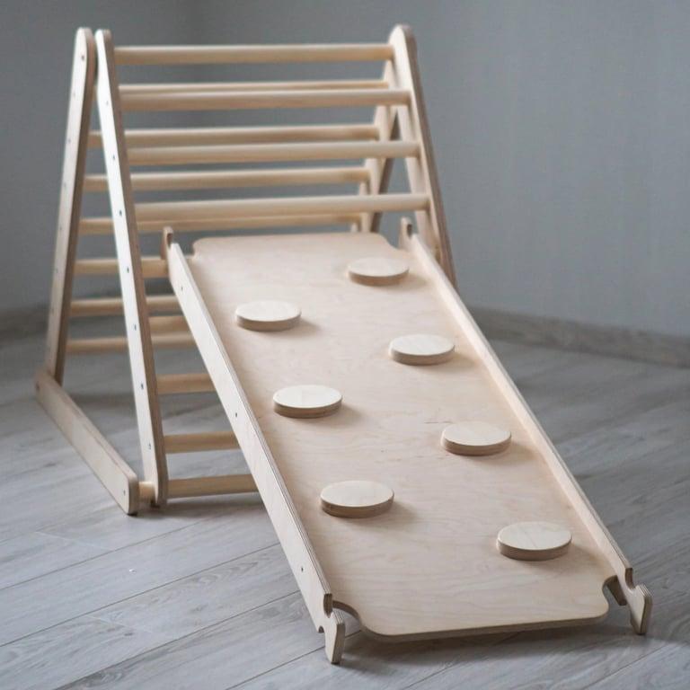 Montessori EcoActivityToys Foldable Climbing Triangle With Ramp