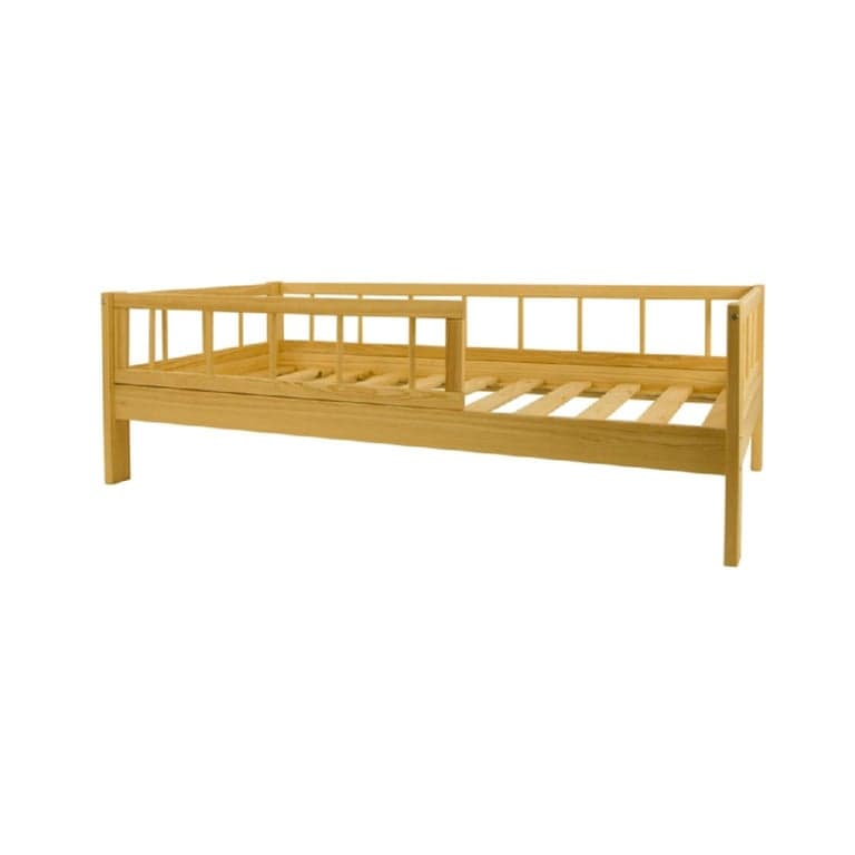 Merly Raised Floor Bed With Railings Natural Toddler Size 160 x 80 cm