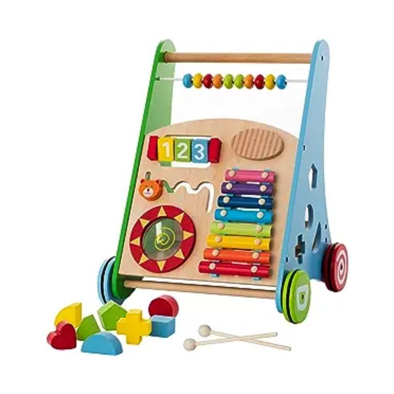 Montessori Kiddery Toys Activity Walker Wooden Activity Center