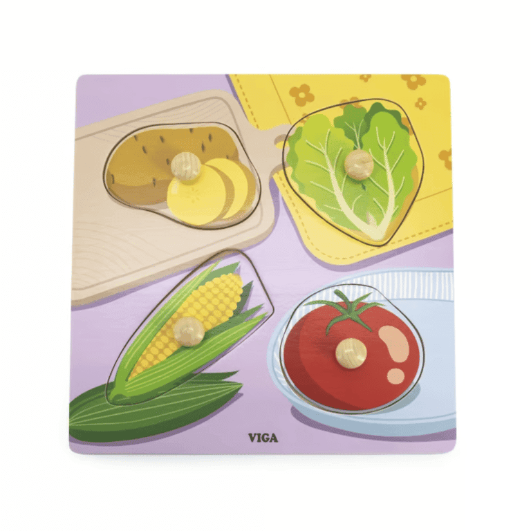 Viga Knob Puzzle Vegetables
