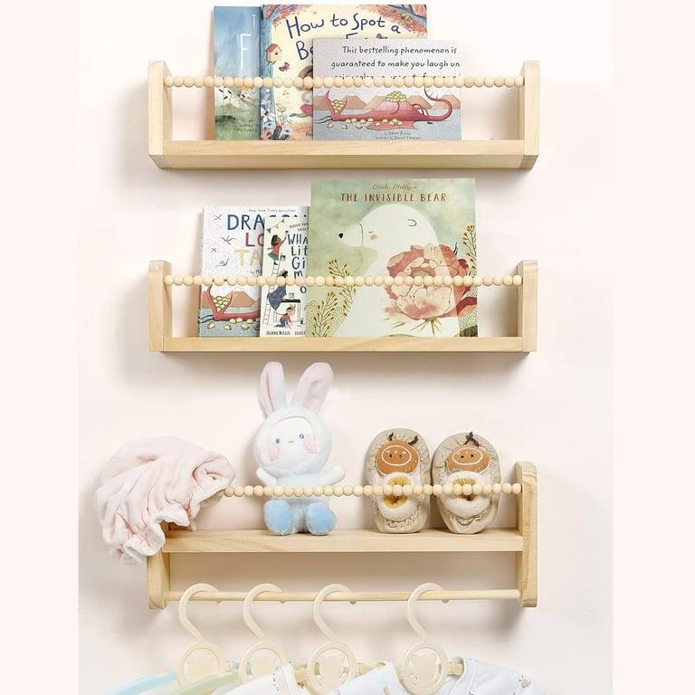 Montessori Maxpeuvon Hanging Bookshelf Natural Set of 3