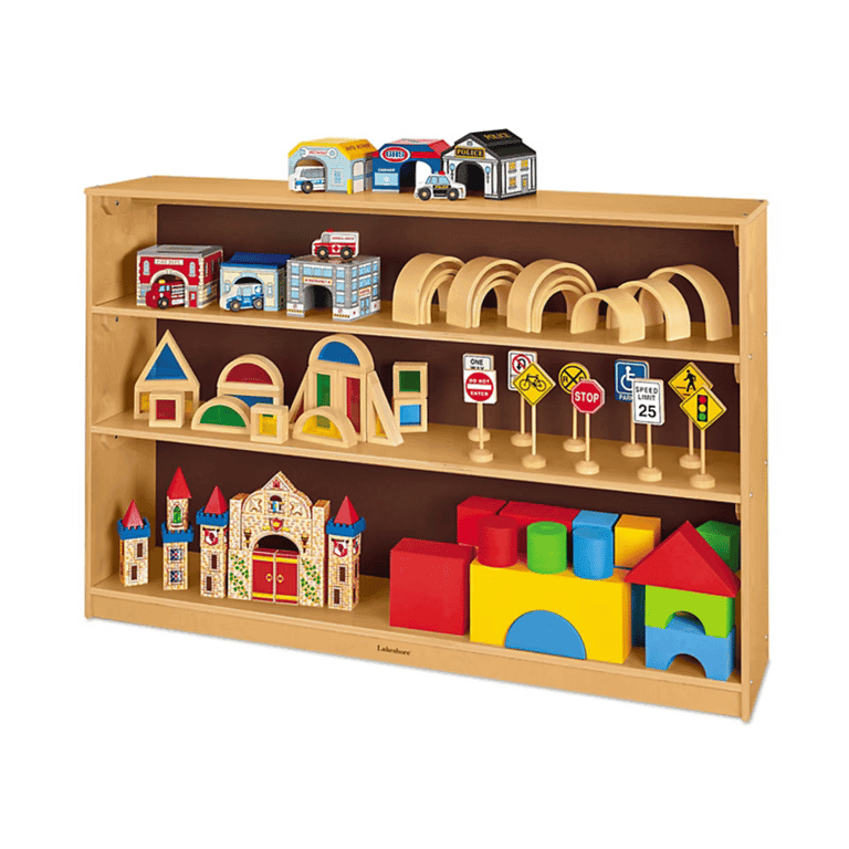 Montessori Lakeshore Learning Classic Birch Store Anything Large Classroom Shelves