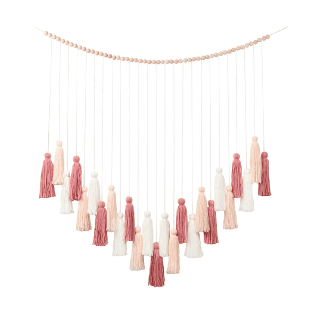 DrCor Dreaming Decor Boho Garlands Pink Tassel