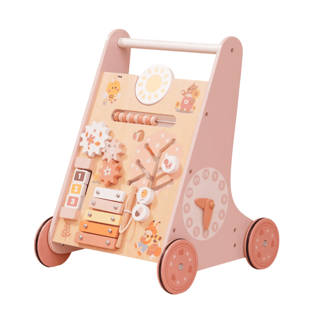Robud Wooden Baby Push Walker Pink