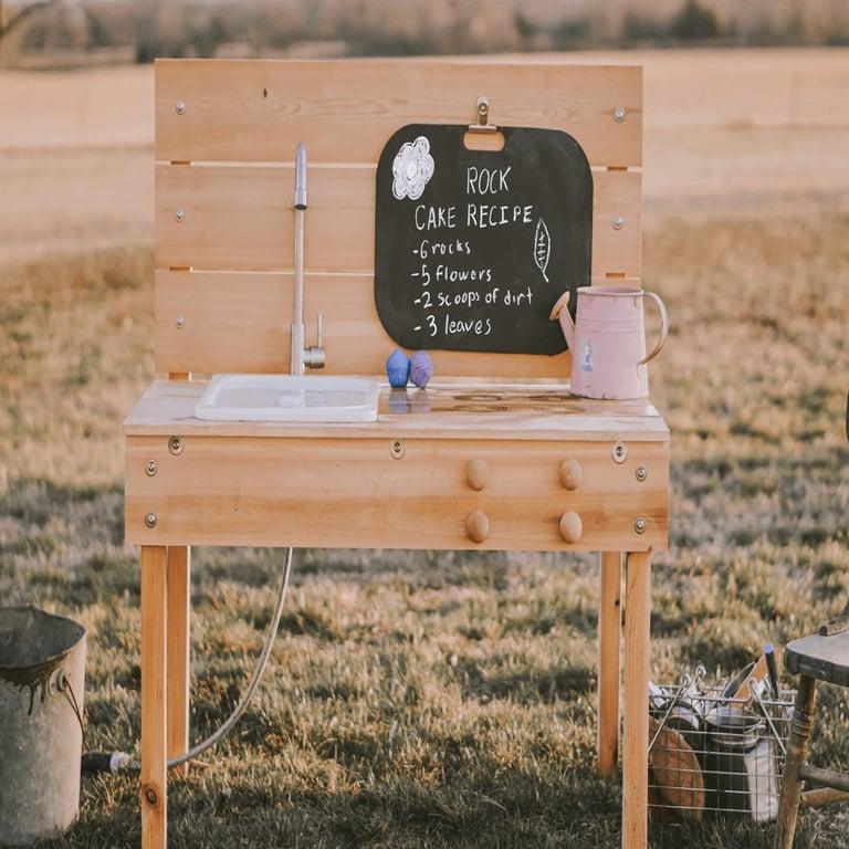 Montessori GCR Wooden Creations Mud Kitchen and Water Table With Faucet Handcrafted in USA