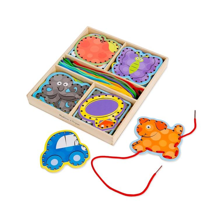 Montessori Melissa & Doug Wooden Alphabet Lacing Cards