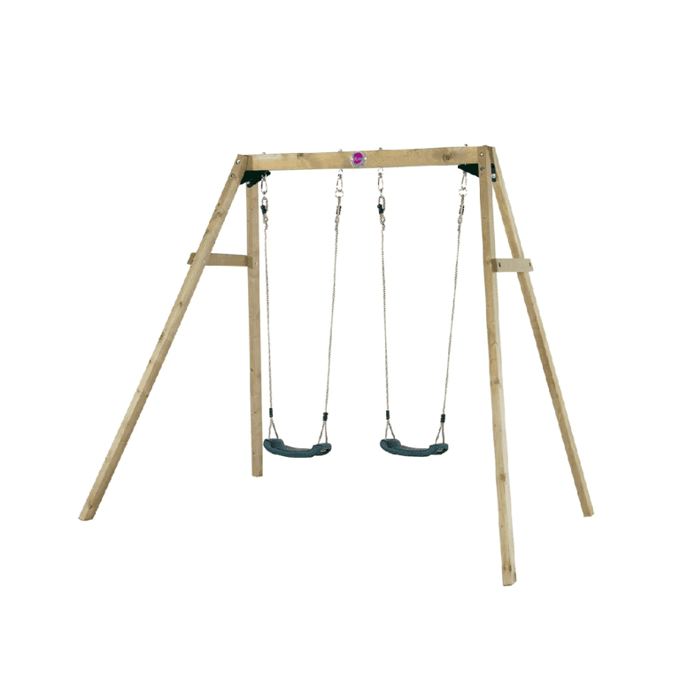 Montessori Plum Wooden Swing Set Double