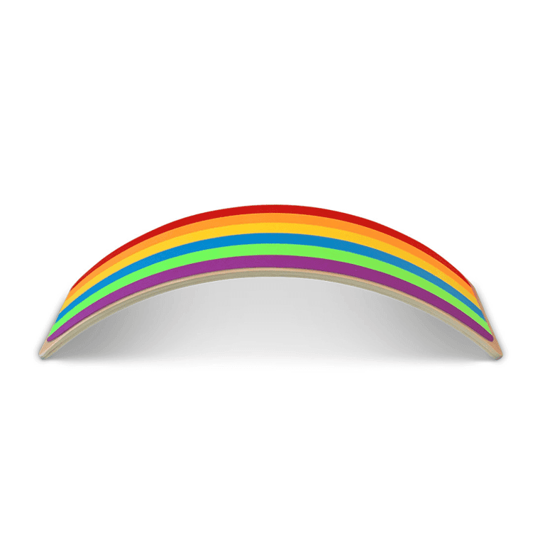 Montessori Jindl Balance Board With Felt Rainbow