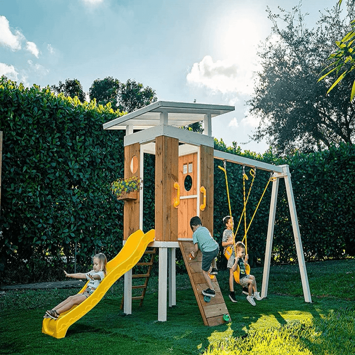 Montessori Avenlur Modern Backyard Outdoor Swing Set With 2 Swings