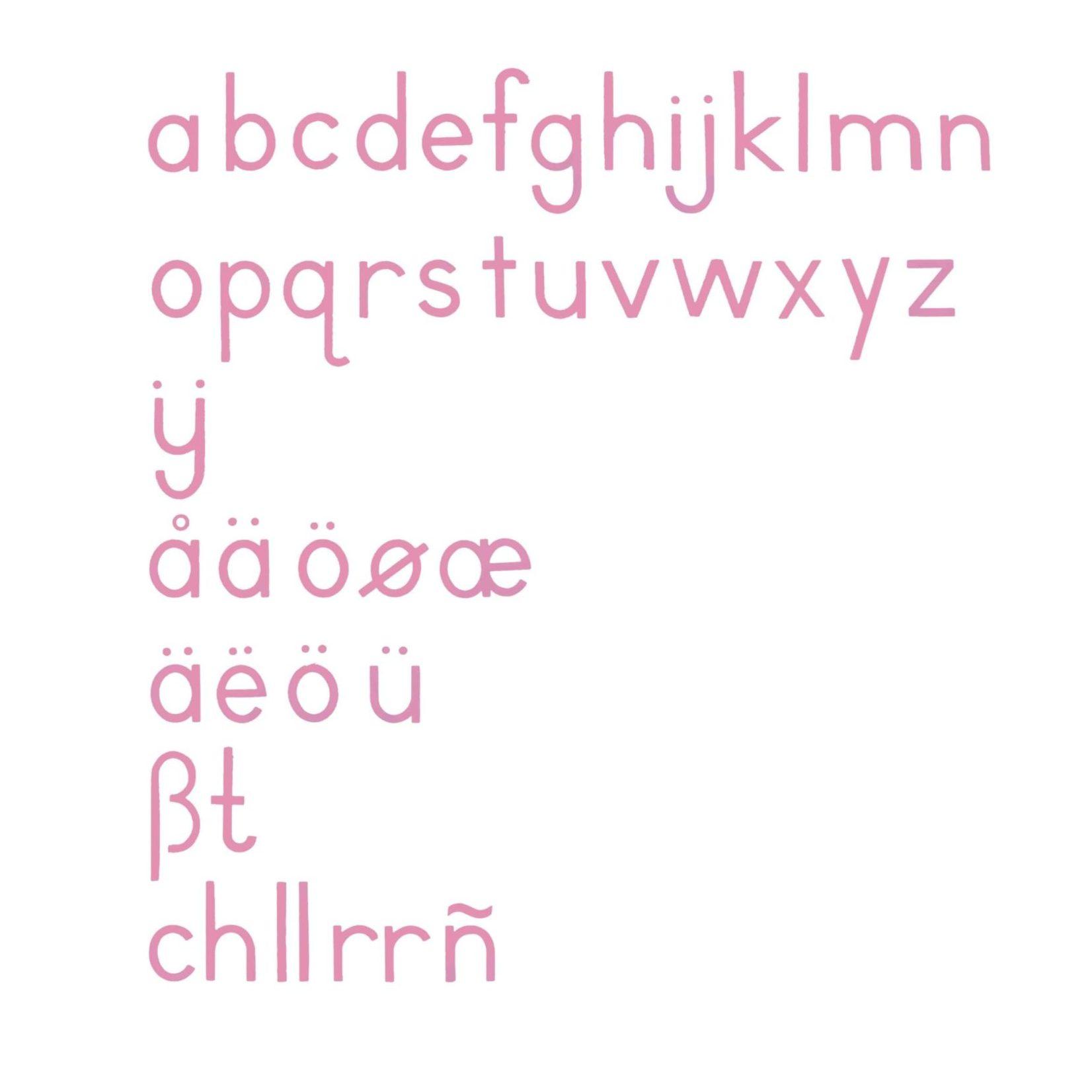 Montessori Nienhuis Small Movable Alphabet International Print Red