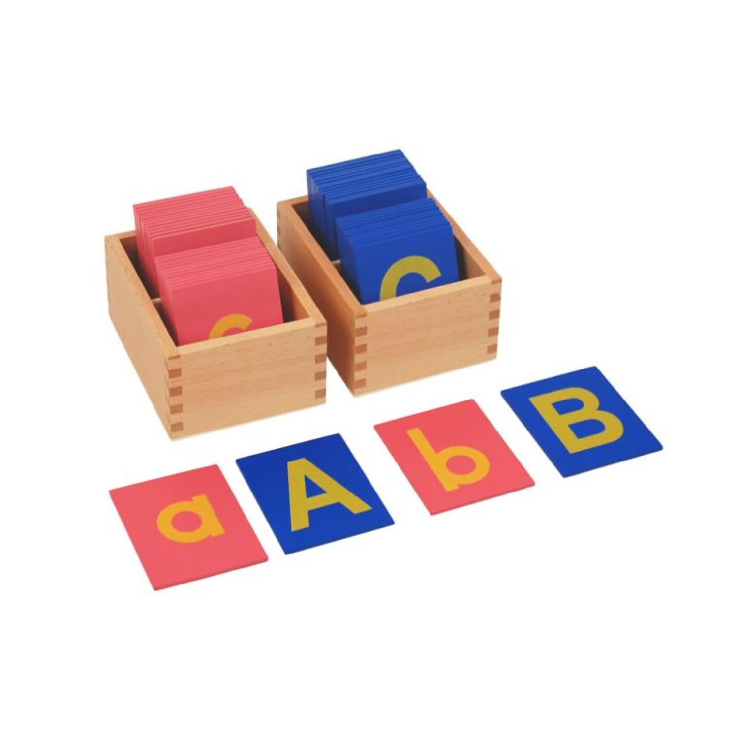 Montessori Kid Advance Montessori Lower and Capital Case Sandpaper Letters With Boxes