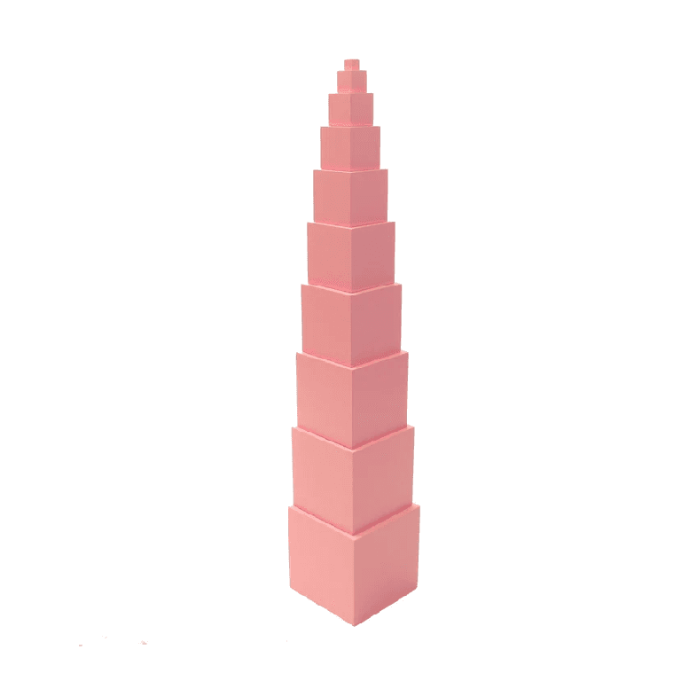Montessori Pink Montessori Mini Pink Tower Family Set