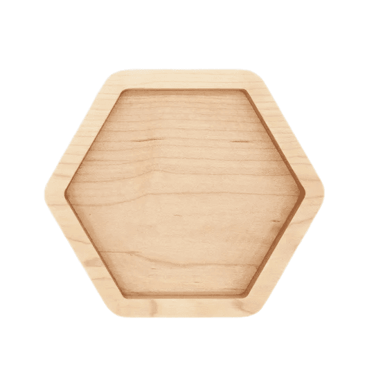 Montessori Mighty Little Tree Sensory Sorting Tray Hexagon Maple