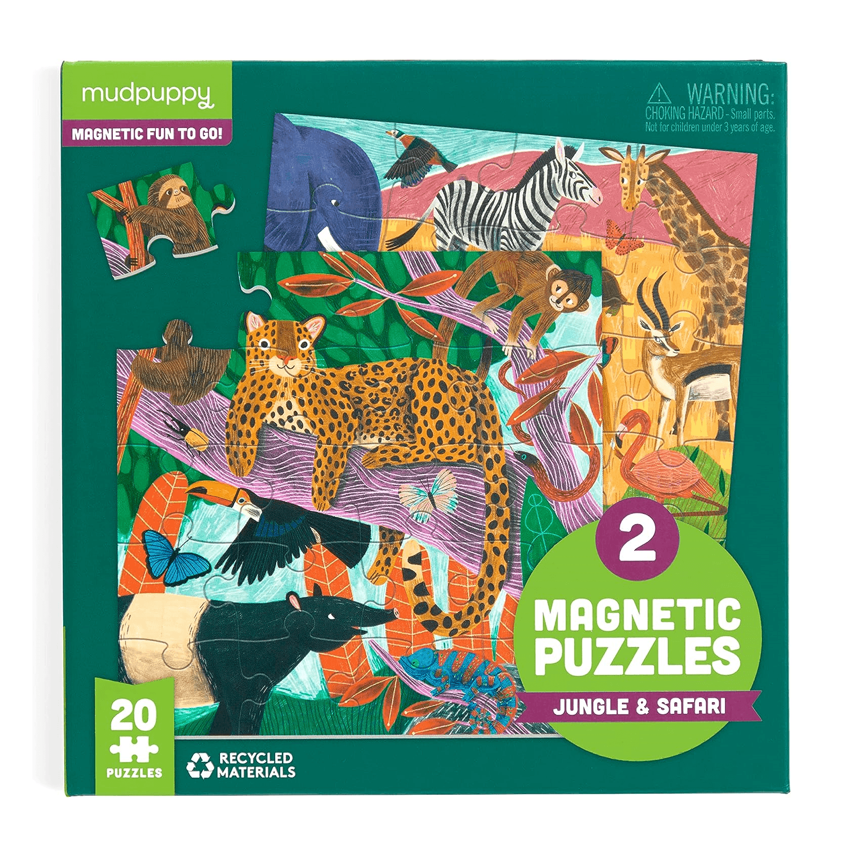 Montessori Mudpuppy Magnetic Jigsaw Puzzle Safari & Jungle