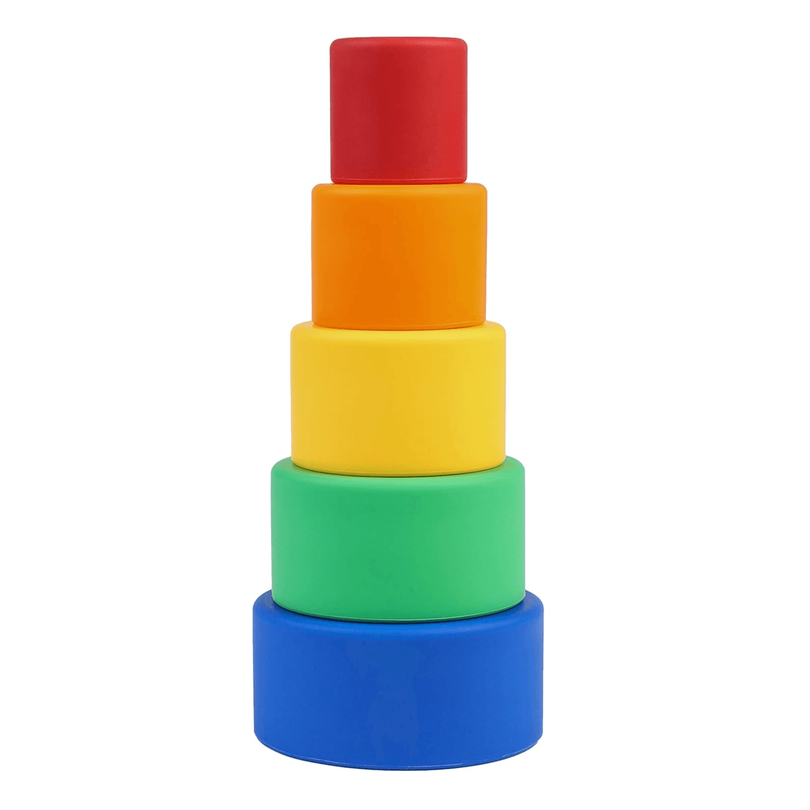 Montessori Blue Ginkgo Stacking Cups Silicone Vibrant