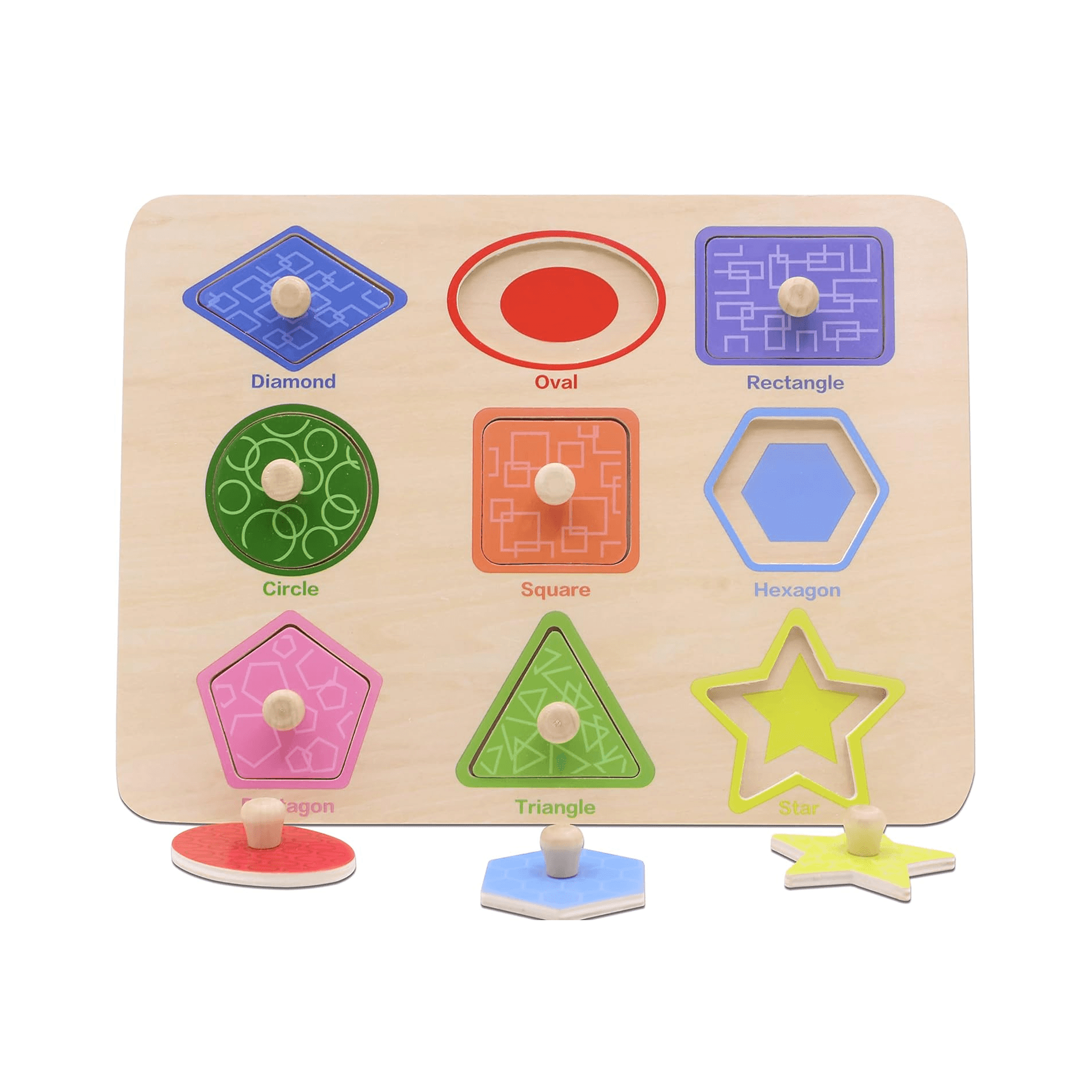 Montessori Aile Shape Sorter Peg Puzzle