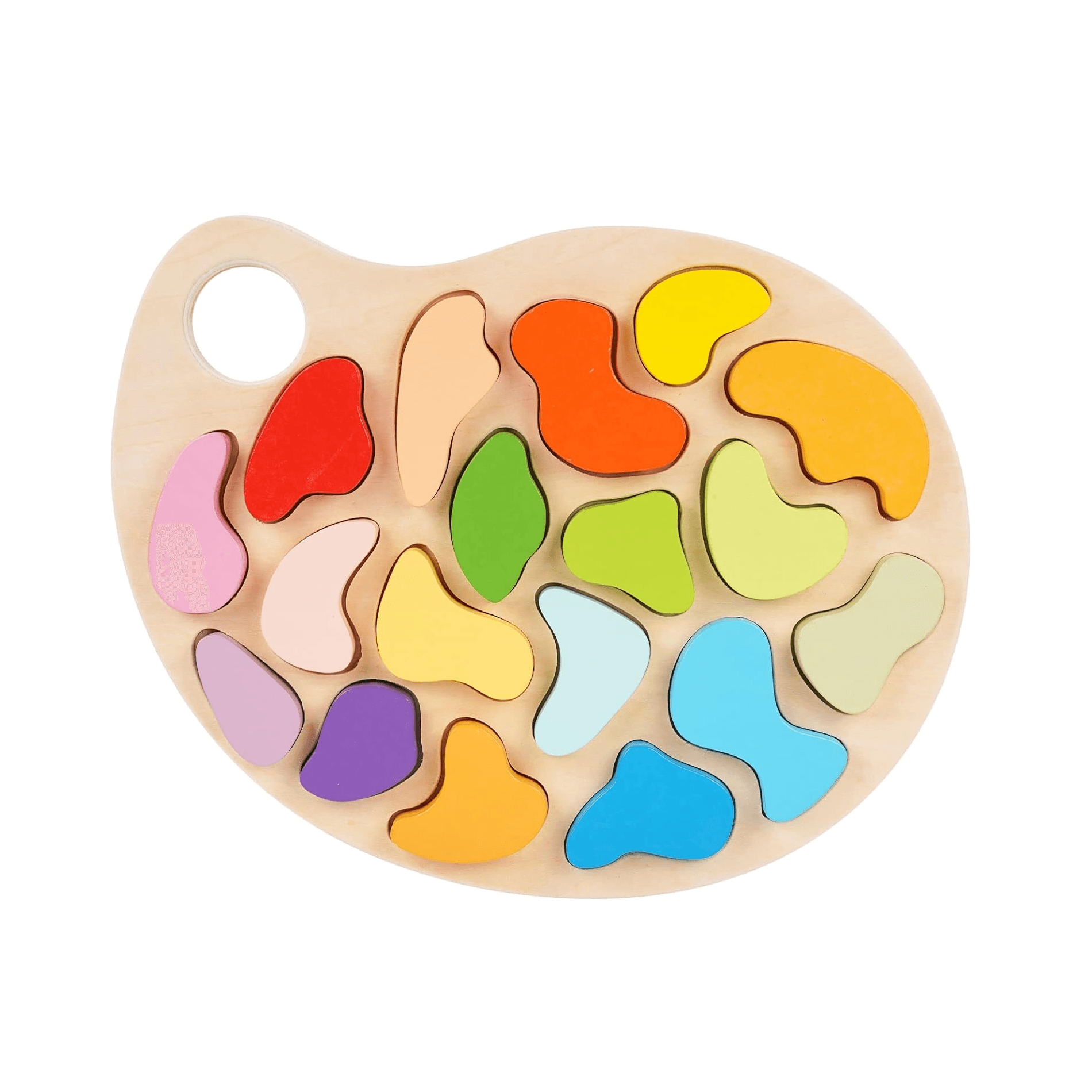Montessori Agirlgle Shape Puzzle 18 Colorful Shapes