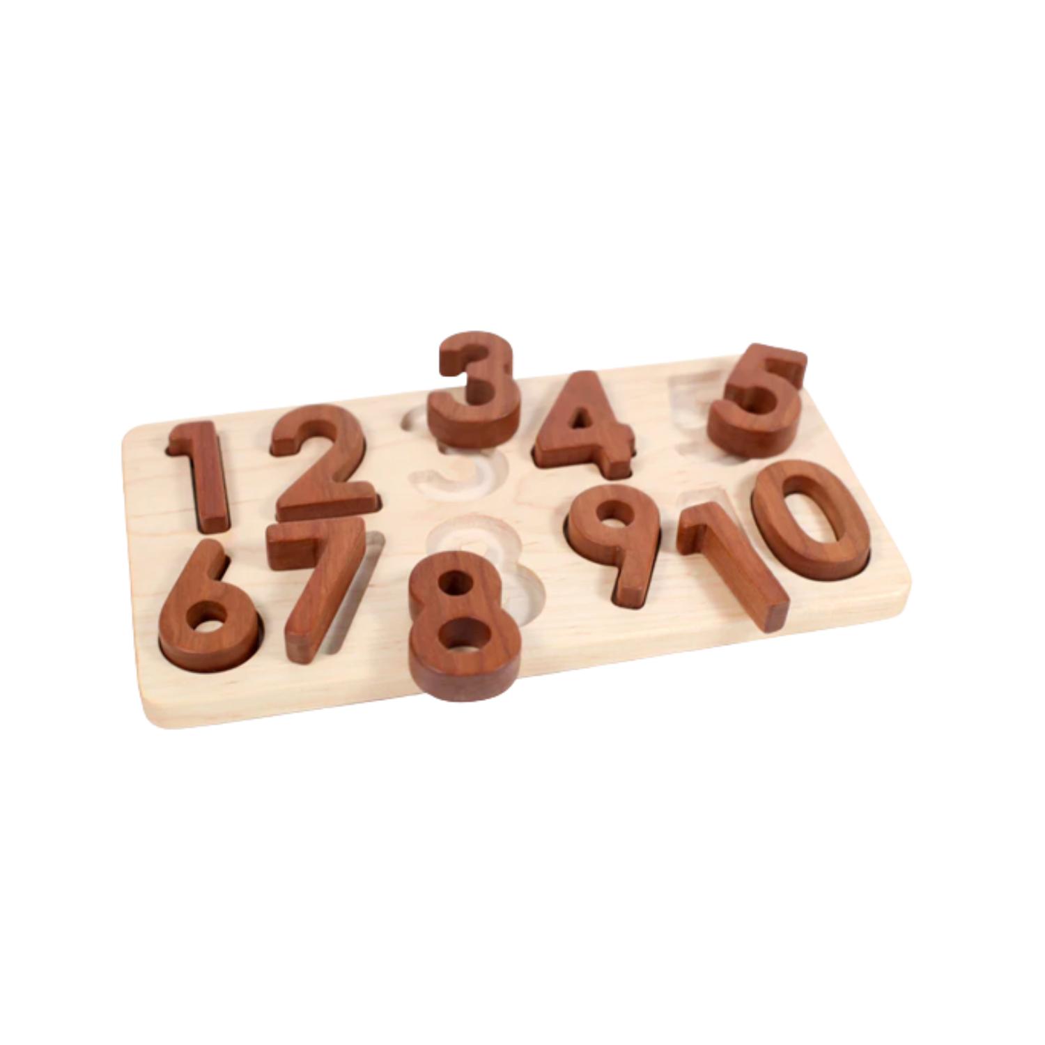 Montessori Heir+Loom Kids Wooden Puzzle Number