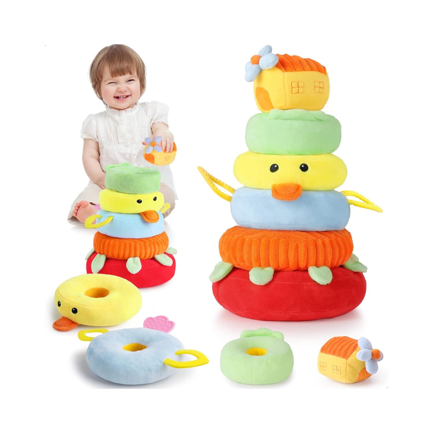 Montessori iPlay, iLearn Plush Stacker Duck