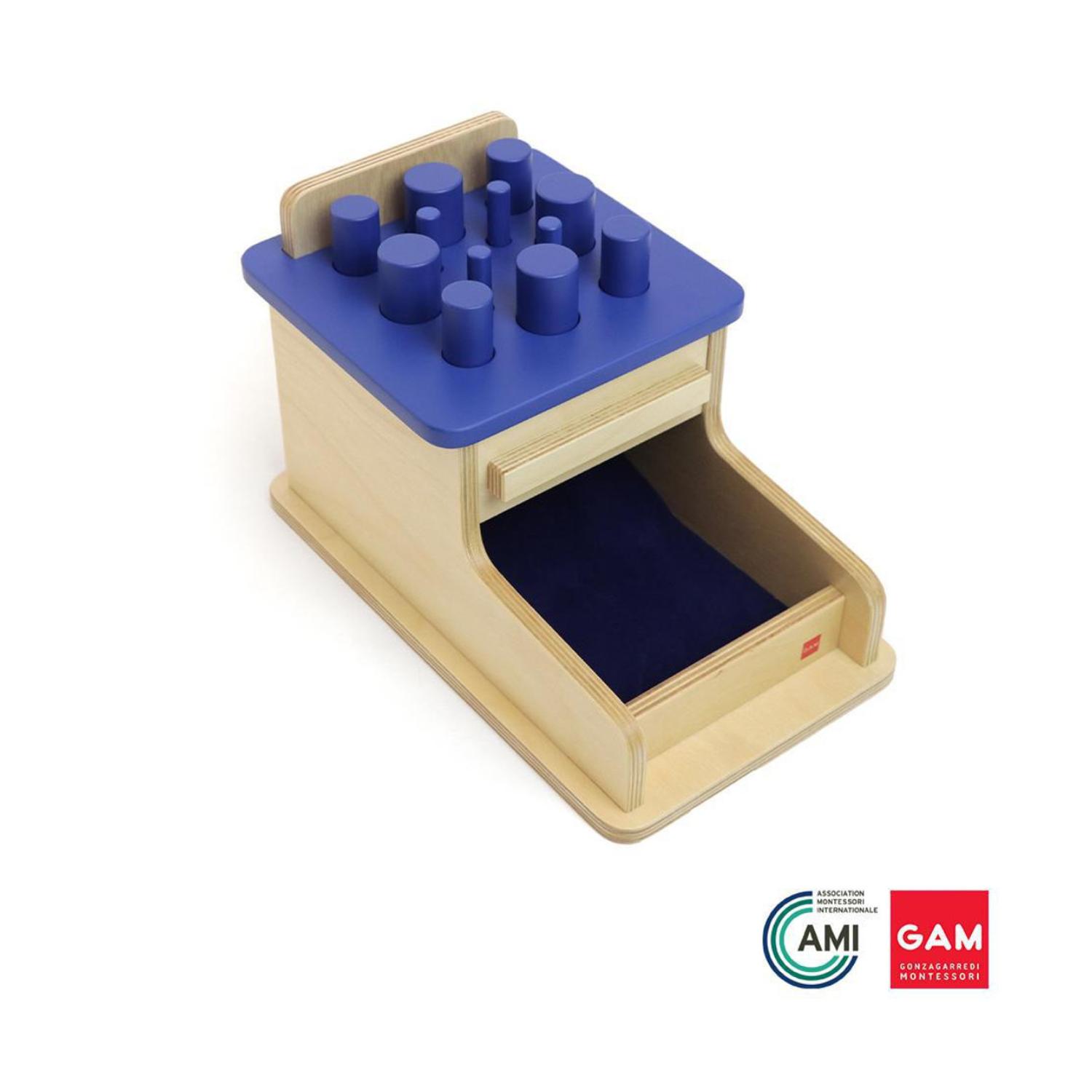 Montessori Gonzagarredi Imbucare Box With Different Cylinders