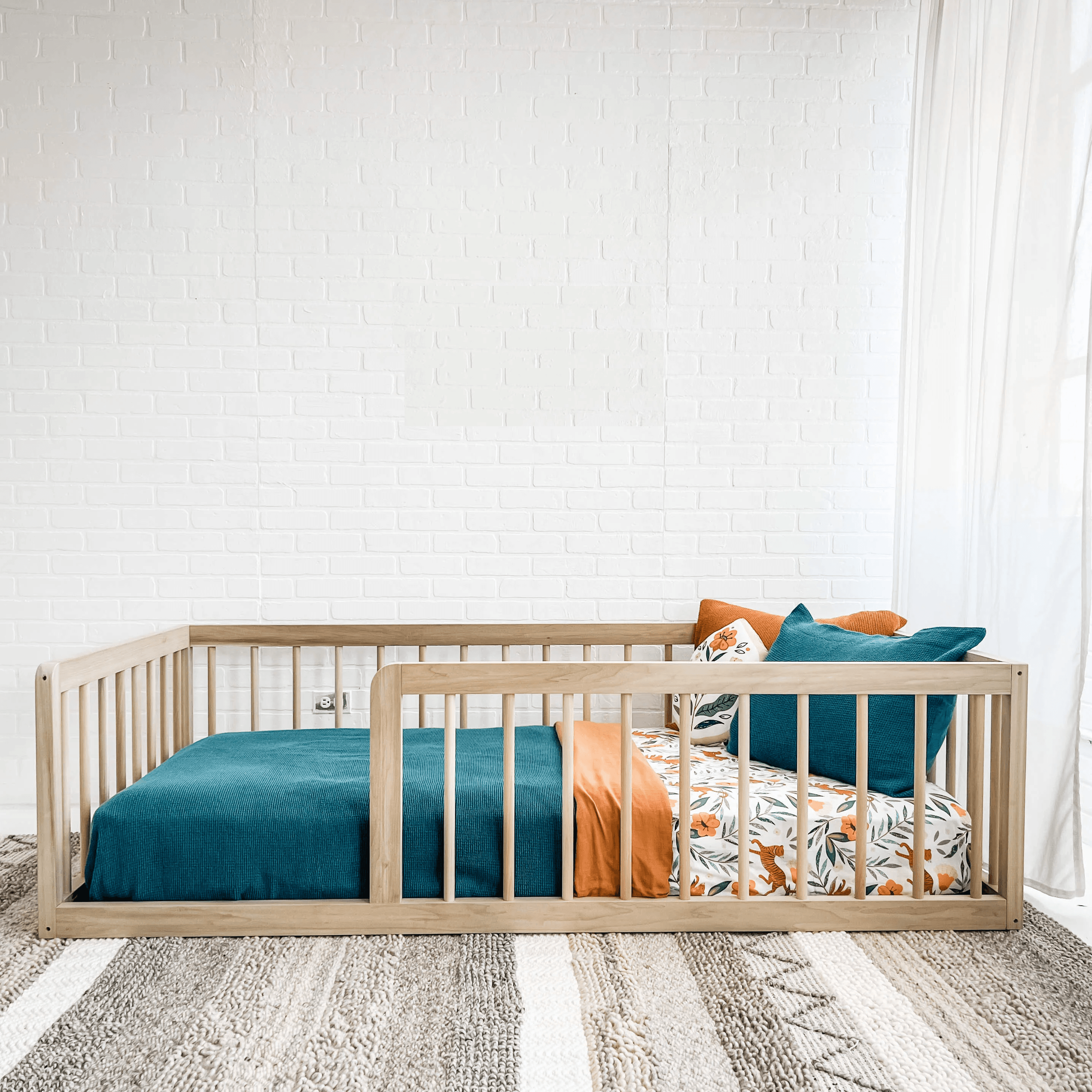 Montessori Simply Sori Blues Montessori Floor Bed Twin With Slats