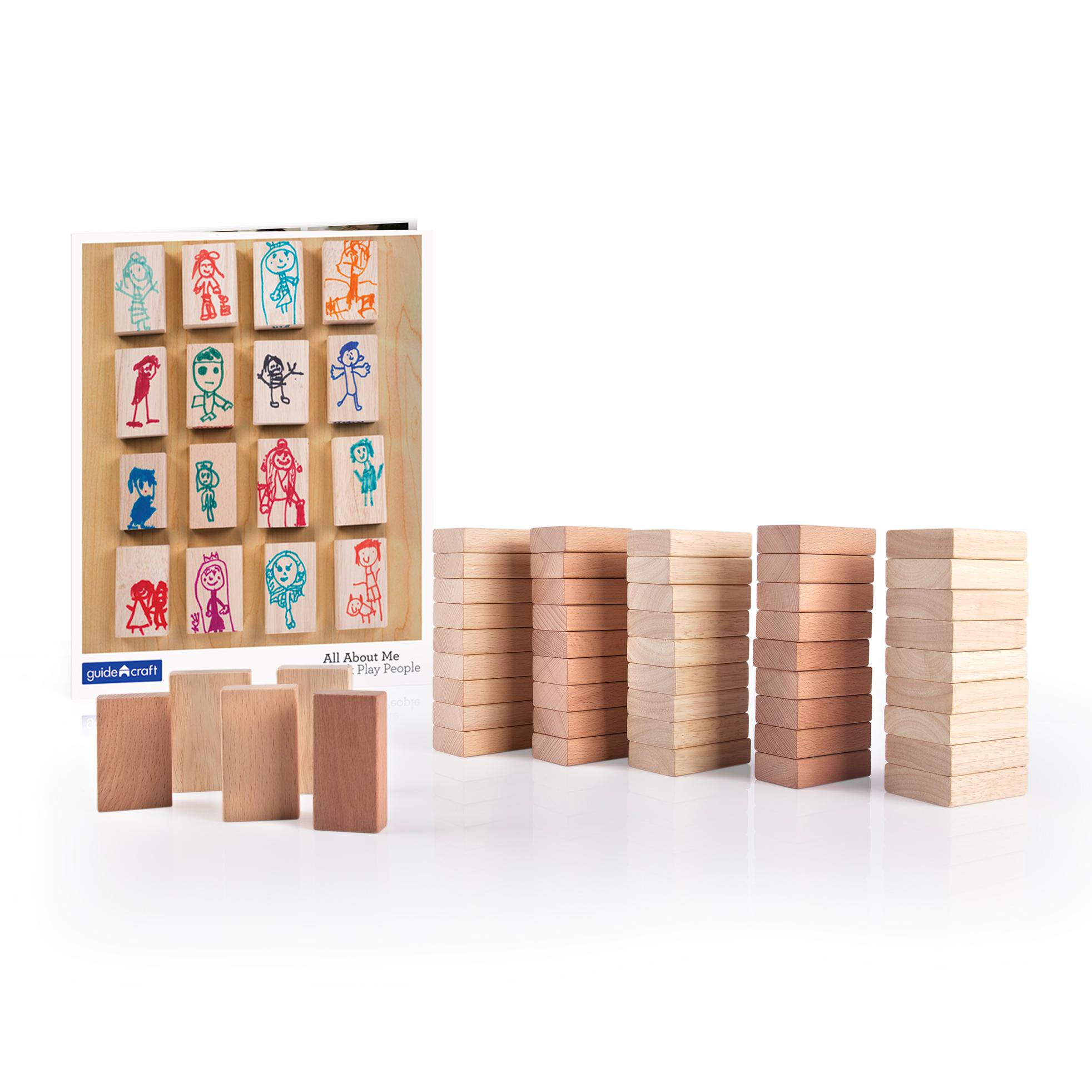 Montessori Guidecraft All About Me Block Play People Set 50 Pieces