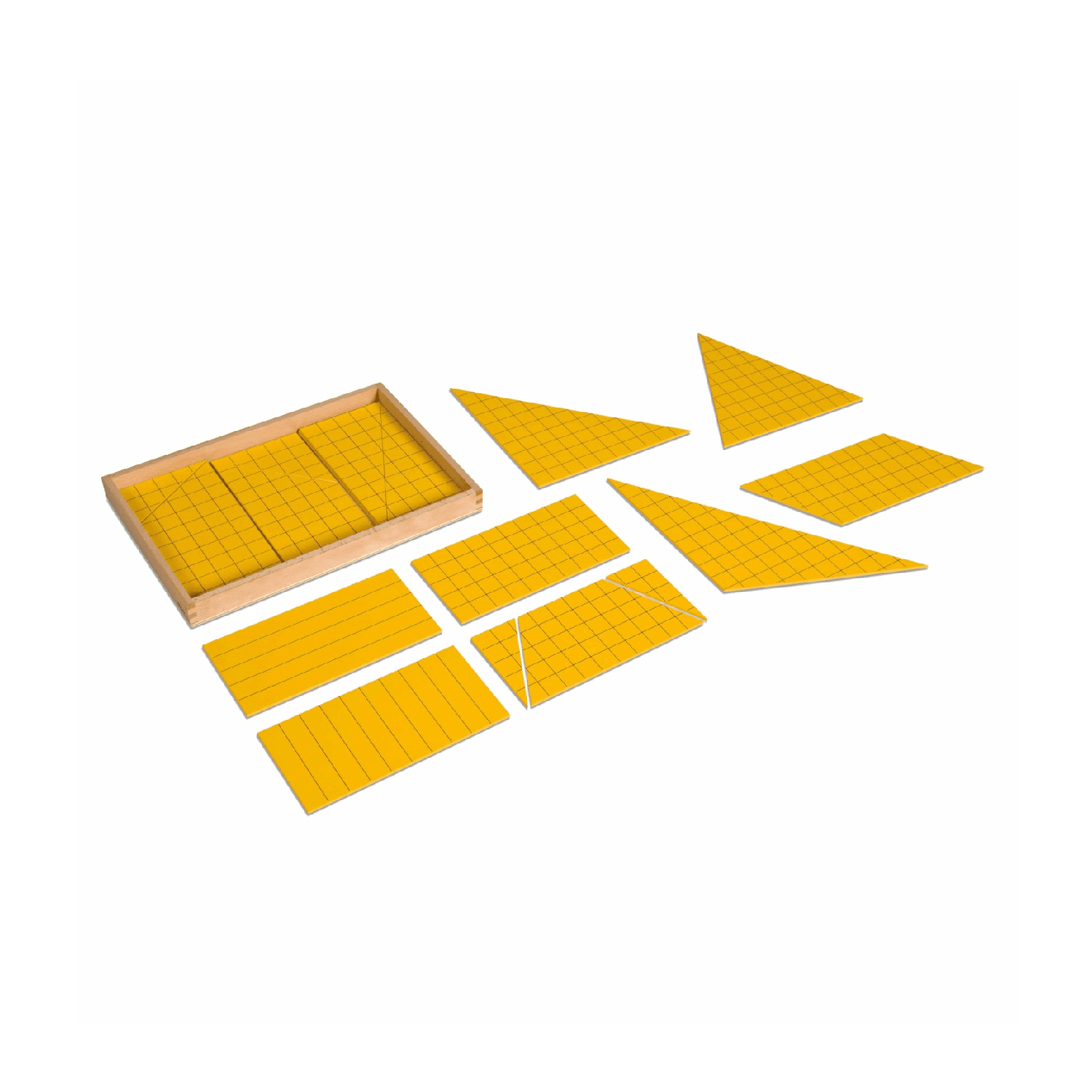 Montessori Nienhuis Montessori Yellow Triangles for Area