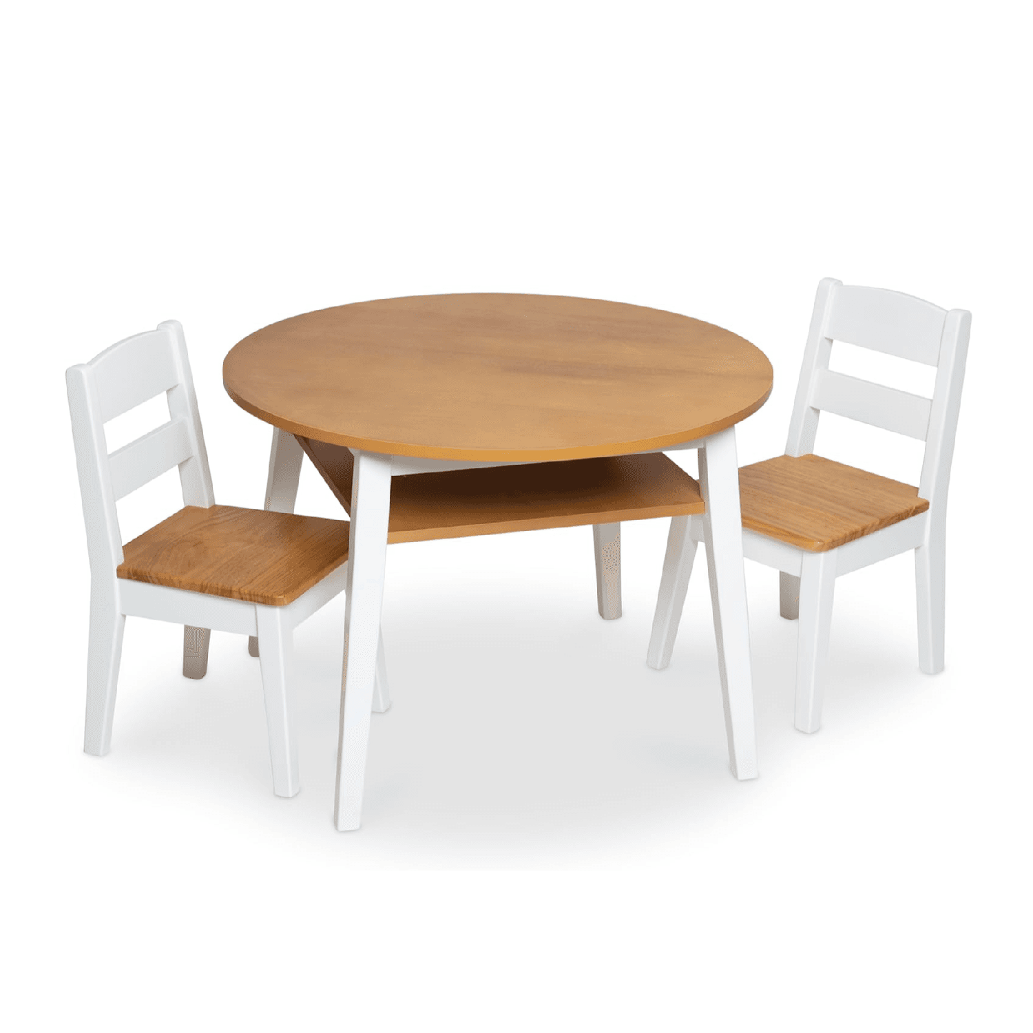 Montessori Melissa & Doug Wooden Round Table & 2 Chairs