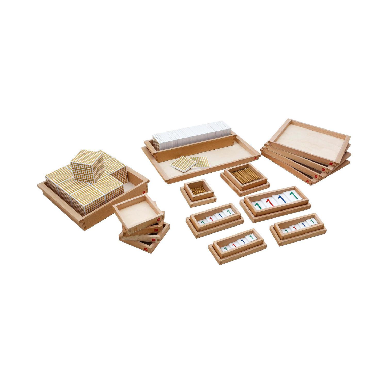 Montessori Gonzagarredi Golden Bead Material Complete Setup