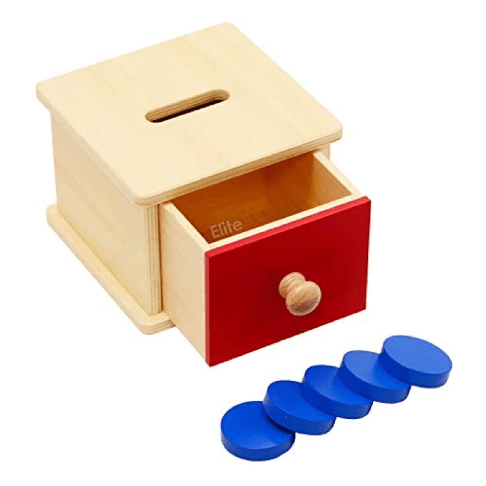 Montessori Elite Montessori Infant Coin Box With Thicker Coins