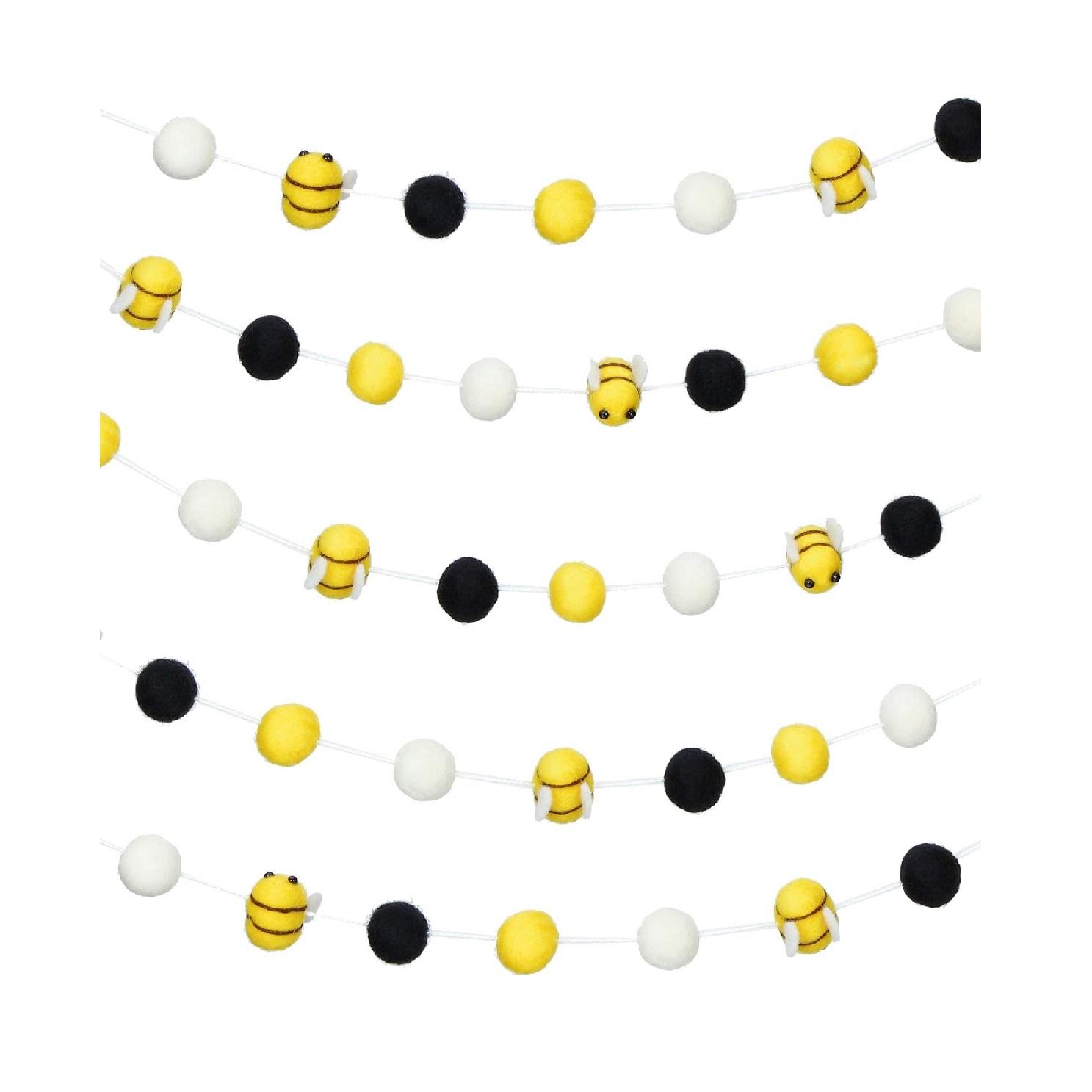 Montessori Tatuo Bees Felt Ball Garlands 4 Pieces
