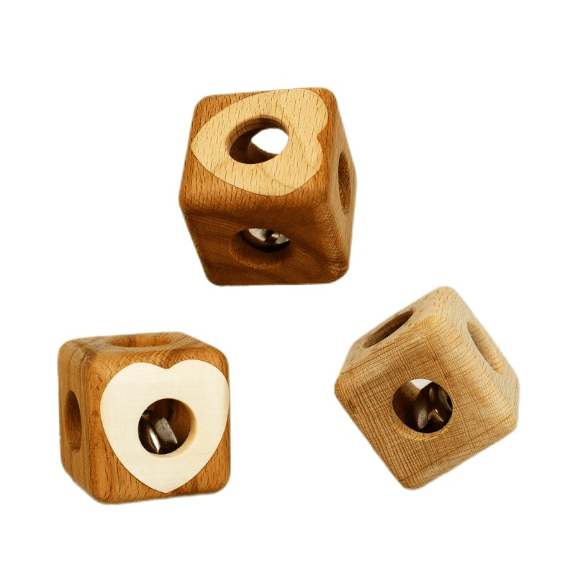 Montessori Wooden Caterpillar Cube Rattle