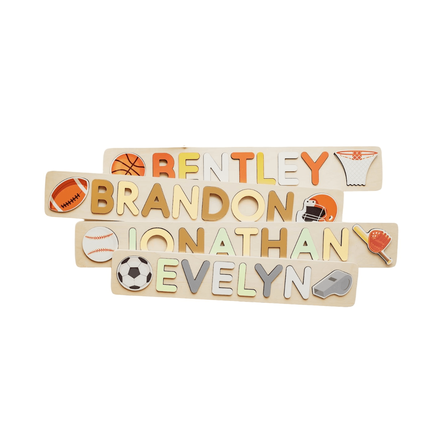 Montessori JandE Kids Personalized Wooden Name Puzzle 7 Letters