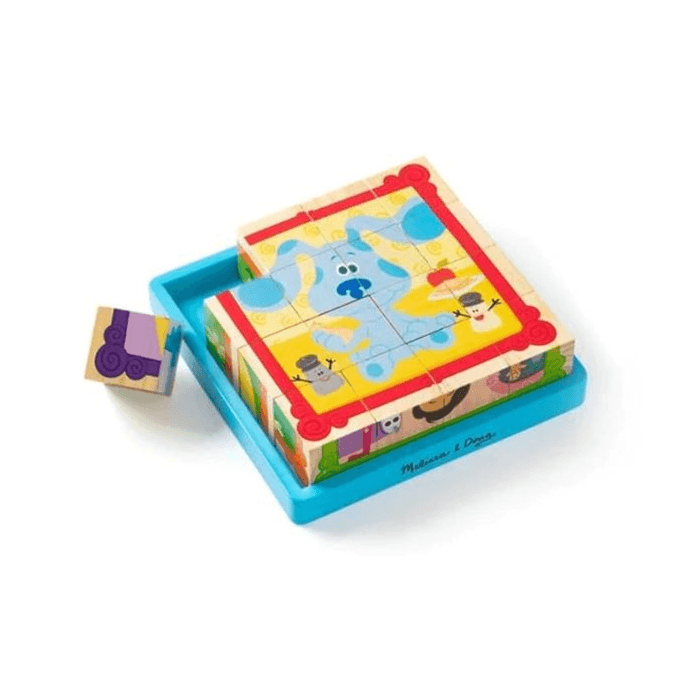 Montessori Melissa & Doug Blue's Clues & You! Wooden Cube Puzzle