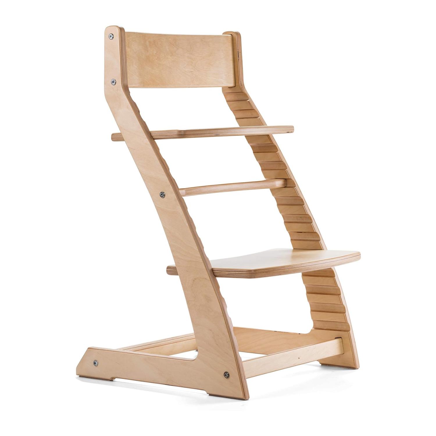 Montessori Fornel Heartwood Adjustable Wooden High Chair Natural