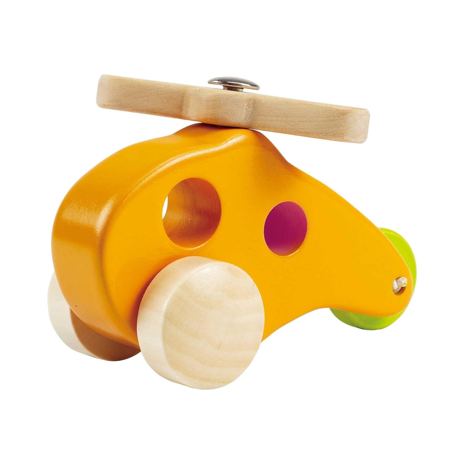 Montessori Hape Helicopter Toy Little Copter Yellow