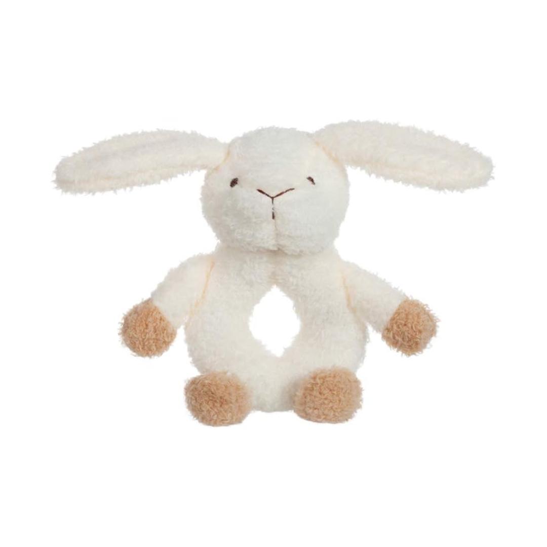 Montessori Apricot Lamb Soft Ring Rattle Bunny