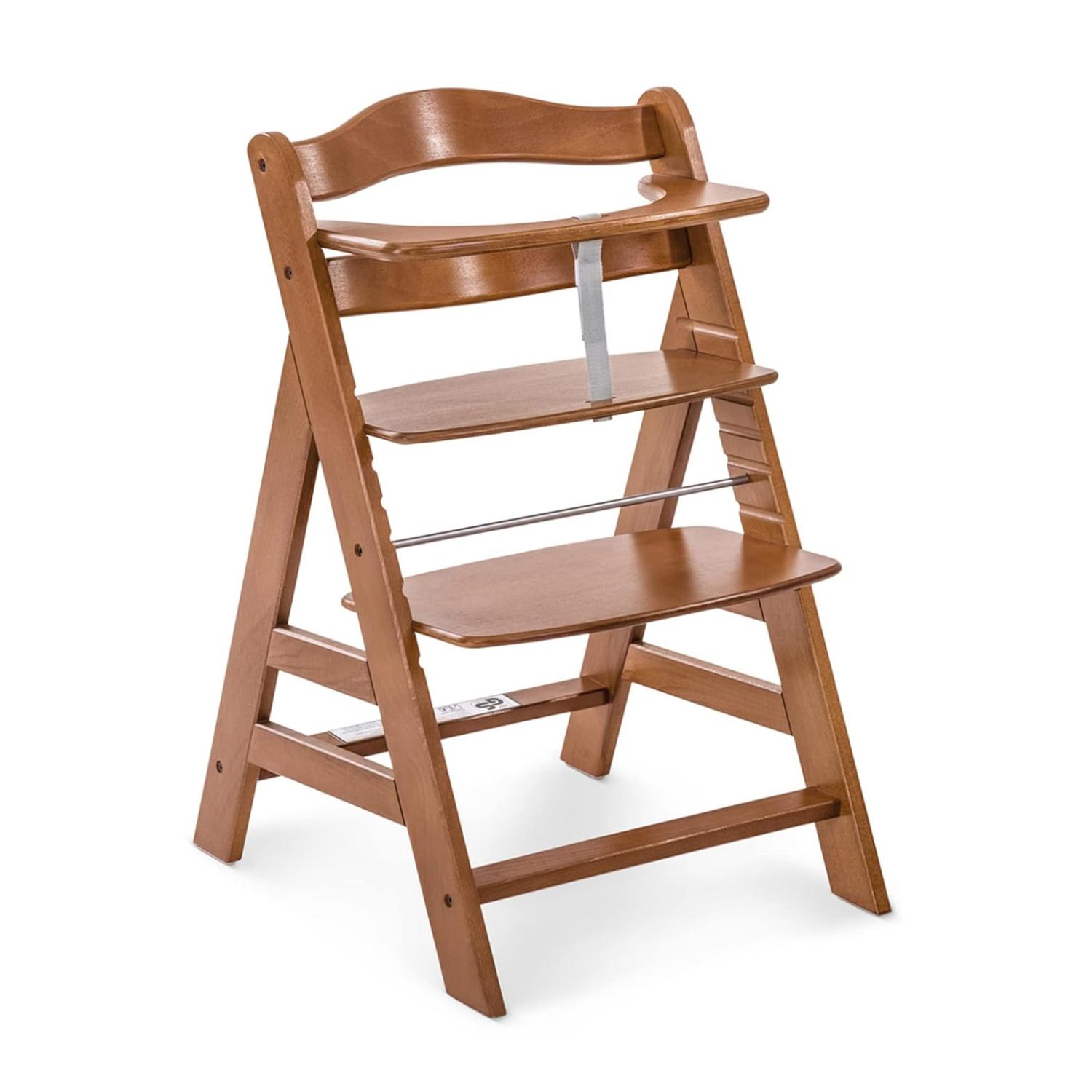 Montessori Hauck Alpha+ Grow Along Adjustable Wooden High Chair Walnut