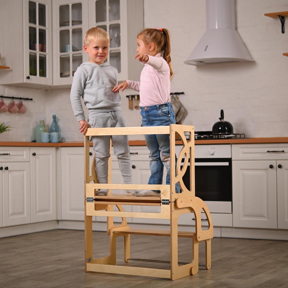 Montessori Climbambino Double Learning Tower Without Slide