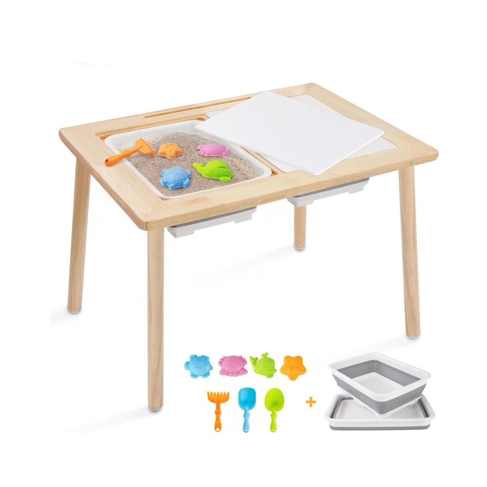 Montessori Frogprin Multifunction Sensory Play Sand Table With 2 Bins