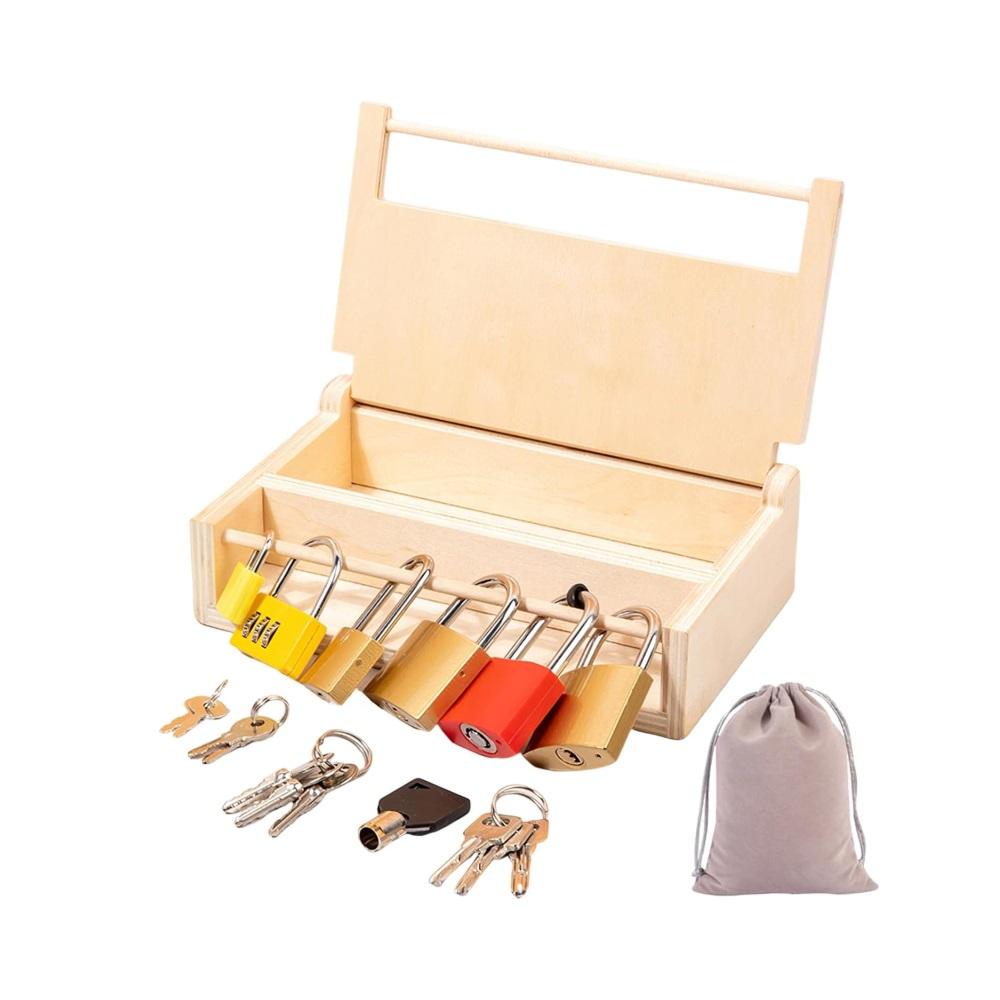 Montessori MIKNEKE Montessori Lock and Key Toy Set 6 Packs