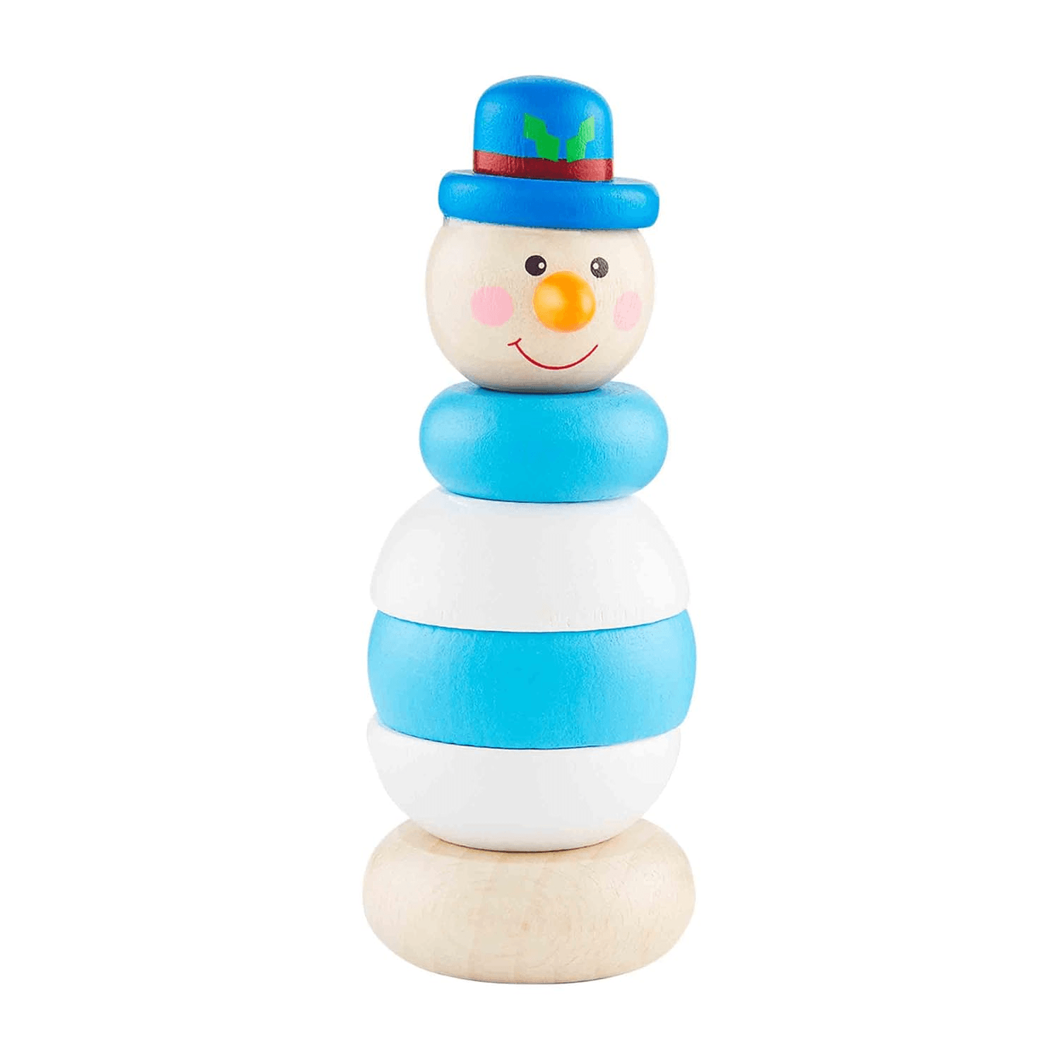 Montessori Mud Pie Kids Christmas Stacker Toy Snowman
