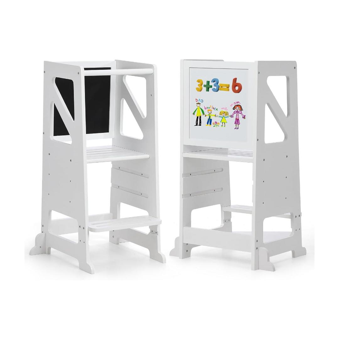 Montessori Bophy Learning Tower With Chalkboard and Whiteboard