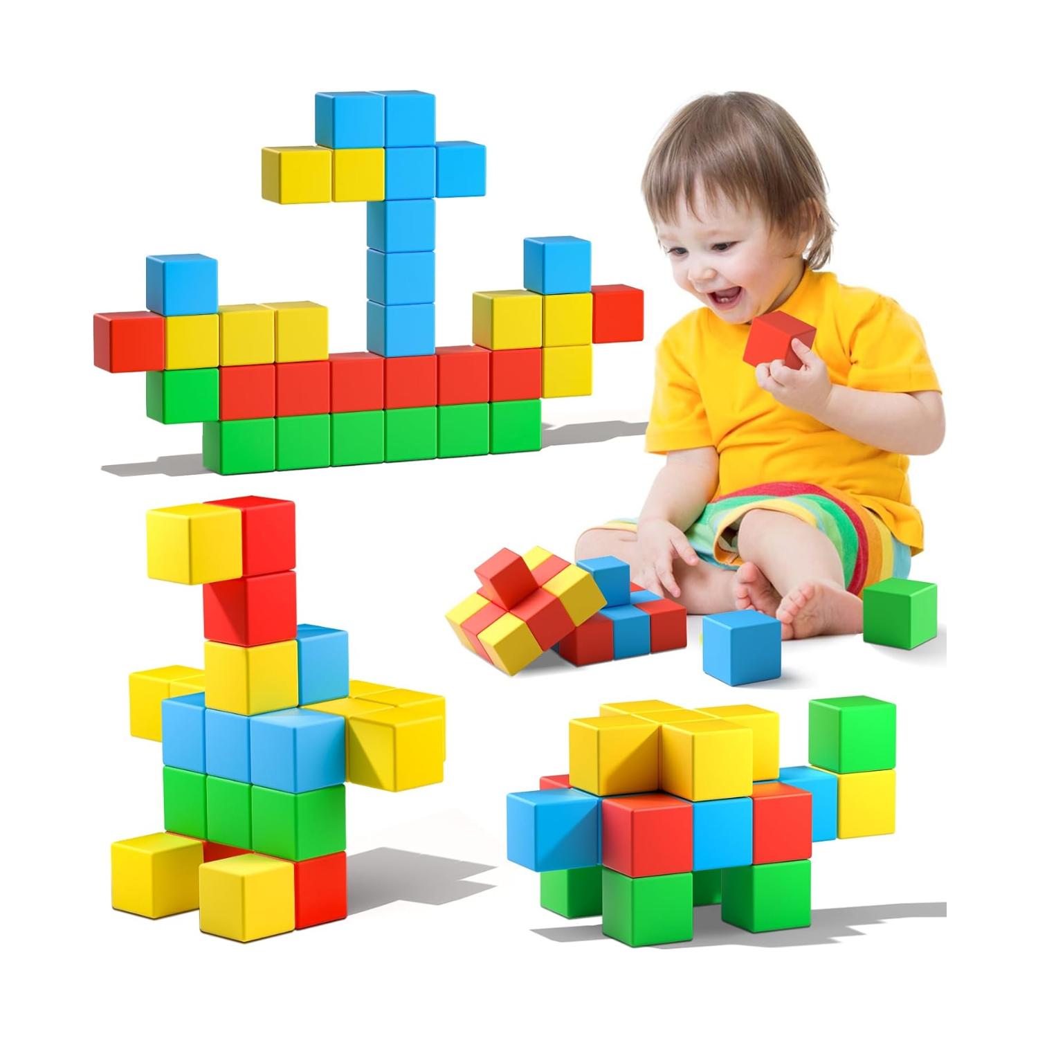 Montessori Feoxialy Large Magnetic Building Blocks