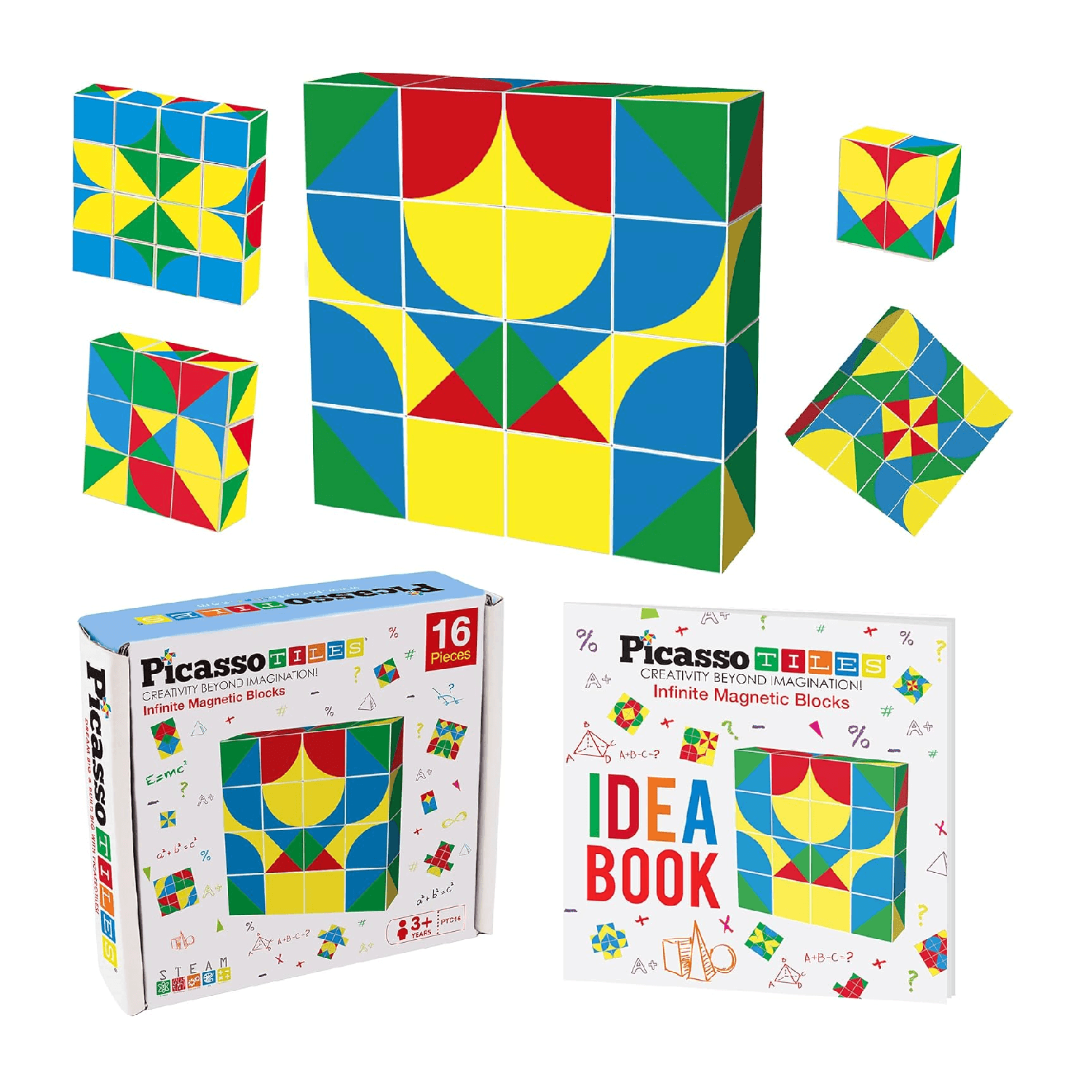 Montessori PicassoTiles Magnetic Cube Puzzle Geometry