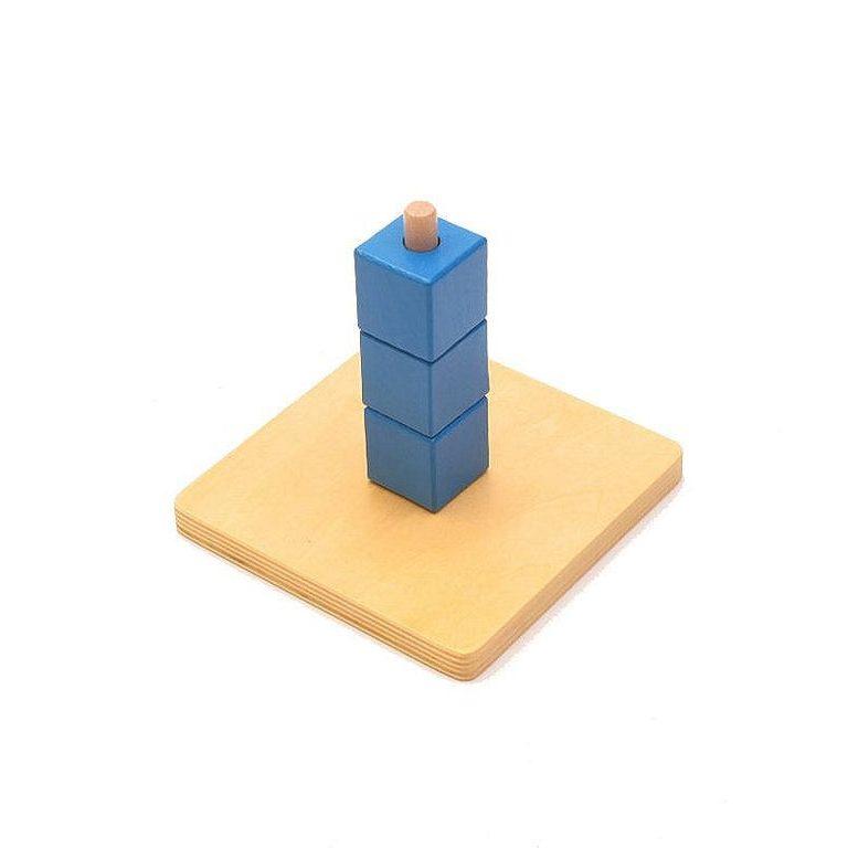 Montessori Pink Montessori Cubes on Vertical Dowel