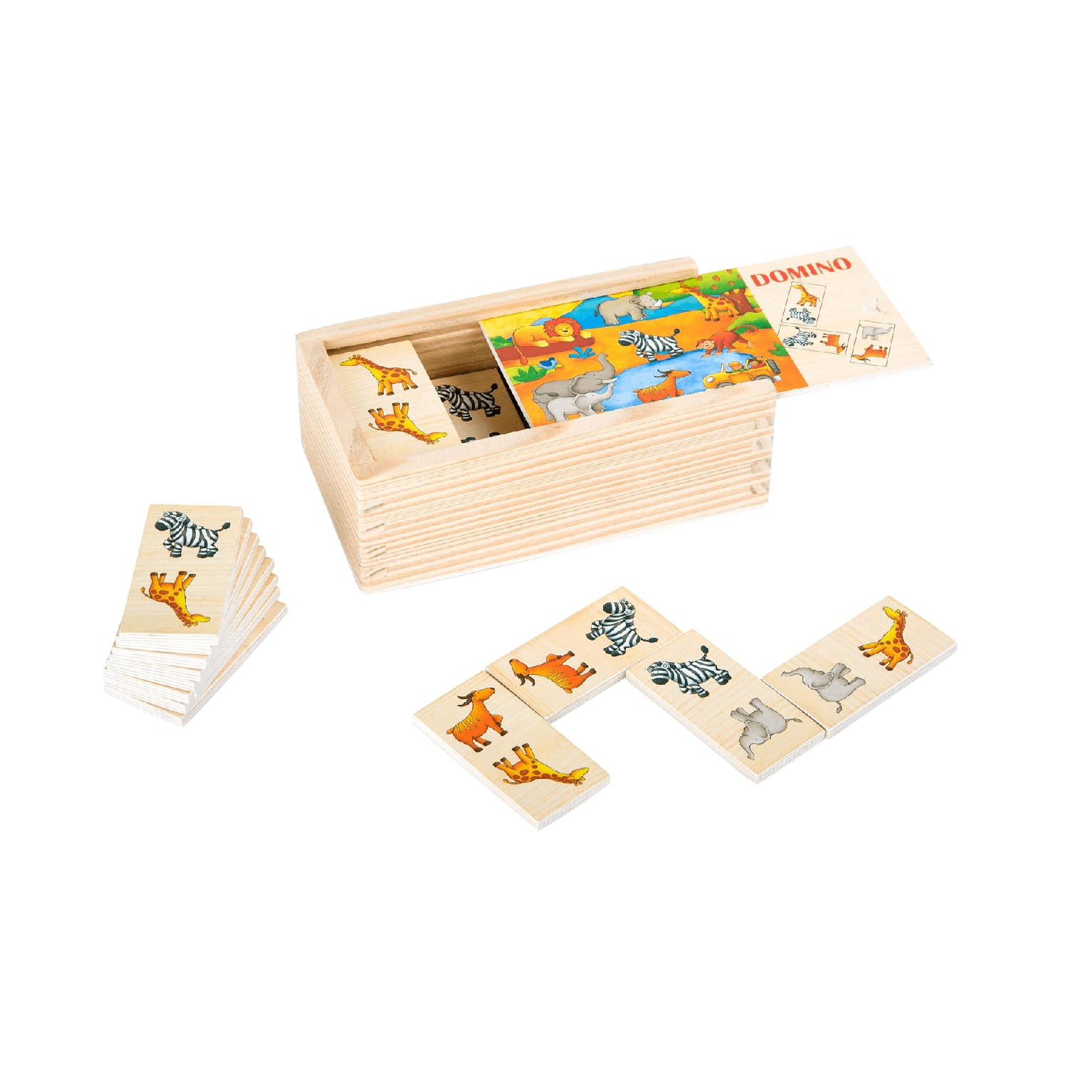 Montessori Small Foot Domino Games Safari